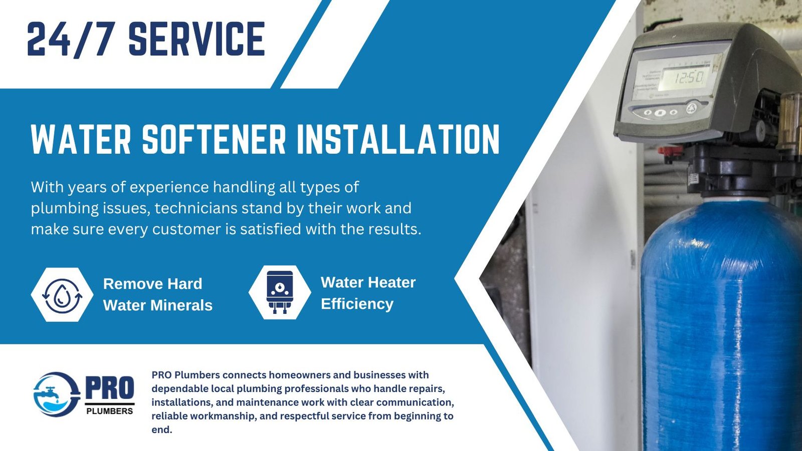 Water softener installation in Manteca, CA